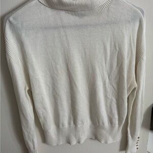 White House Black Market Ivory Turtleneck Sweater